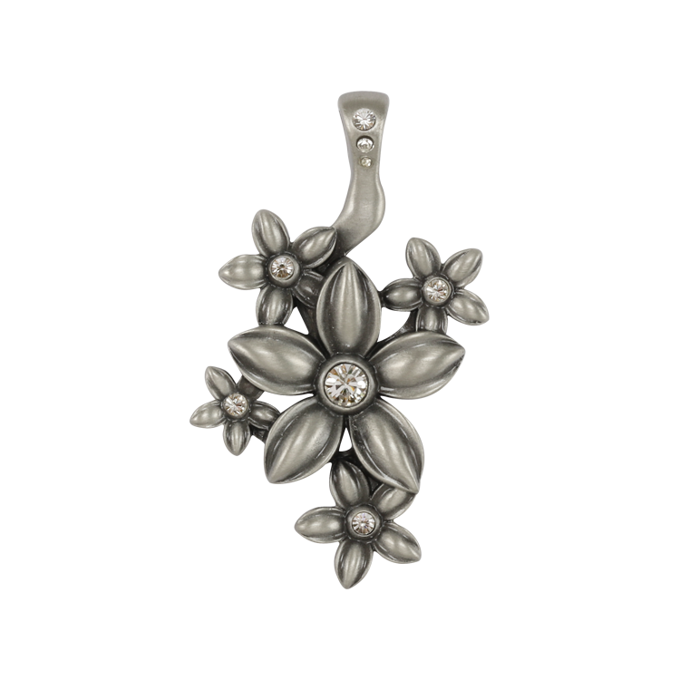 Bico吊墜，女士吊墜 盛開的花卉；春意盎然的戀愛時刻 不含鍊子（2094白色）