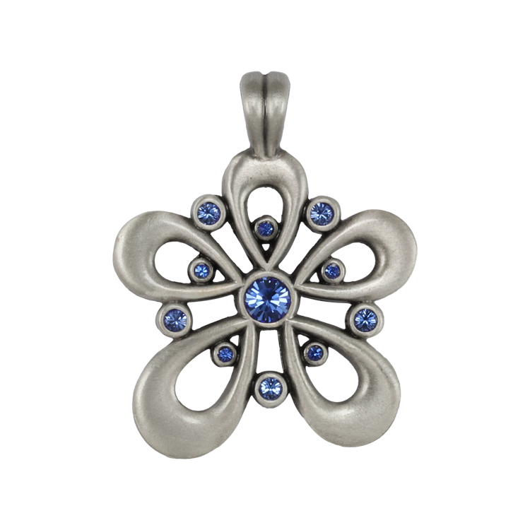 Bico吊墜，女士吊墜 鏤空水滴造型；充滿活力與能量 不含鍊子（2095藍色）