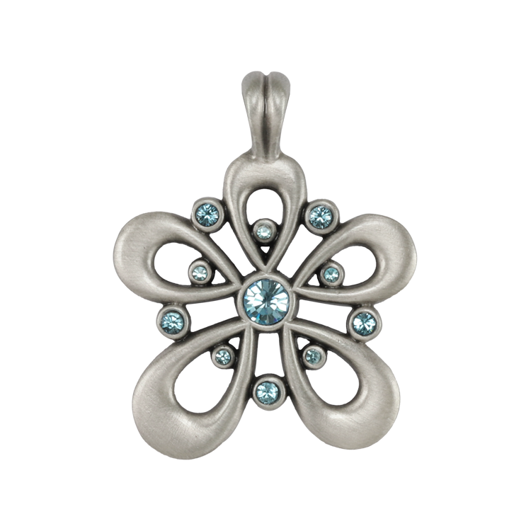 Bico吊墜，女士吊墜 鏤空水滴造型；充滿活力與能量 不含鍊子（2095淺藍）