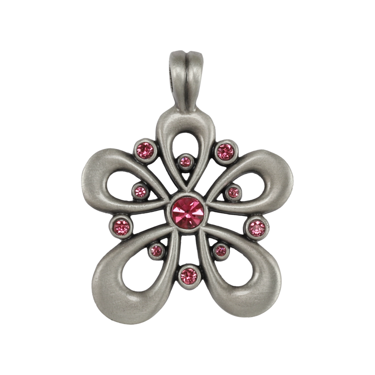 Bico吊墜，女士吊墜 鏤空水滴造型；充滿活力與能量 不含鍊子（2095粉紅）