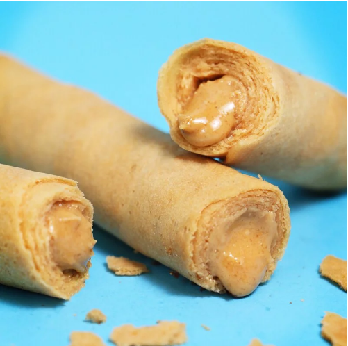 海邊走走-花生愛餡蛋捲(8包入/盒)＋HiNUTS海拿滋 小魚乾椒麻滋腰果隨身包