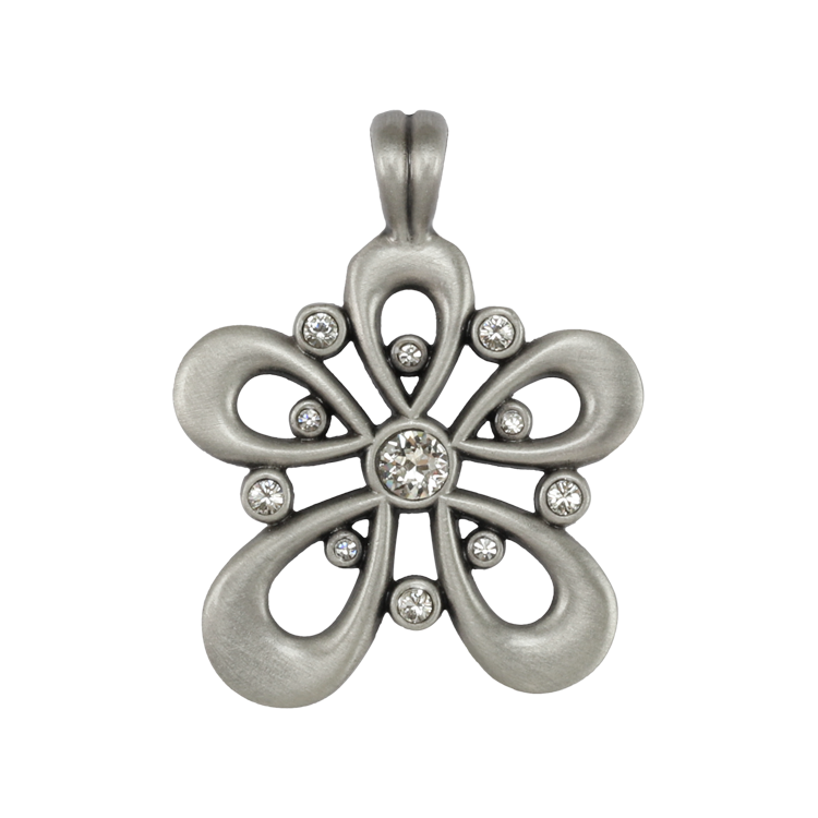 Bico吊墜，女士吊墜 鏤空水滴造型；充滿活力與能量 不含鍊子（2095白色）