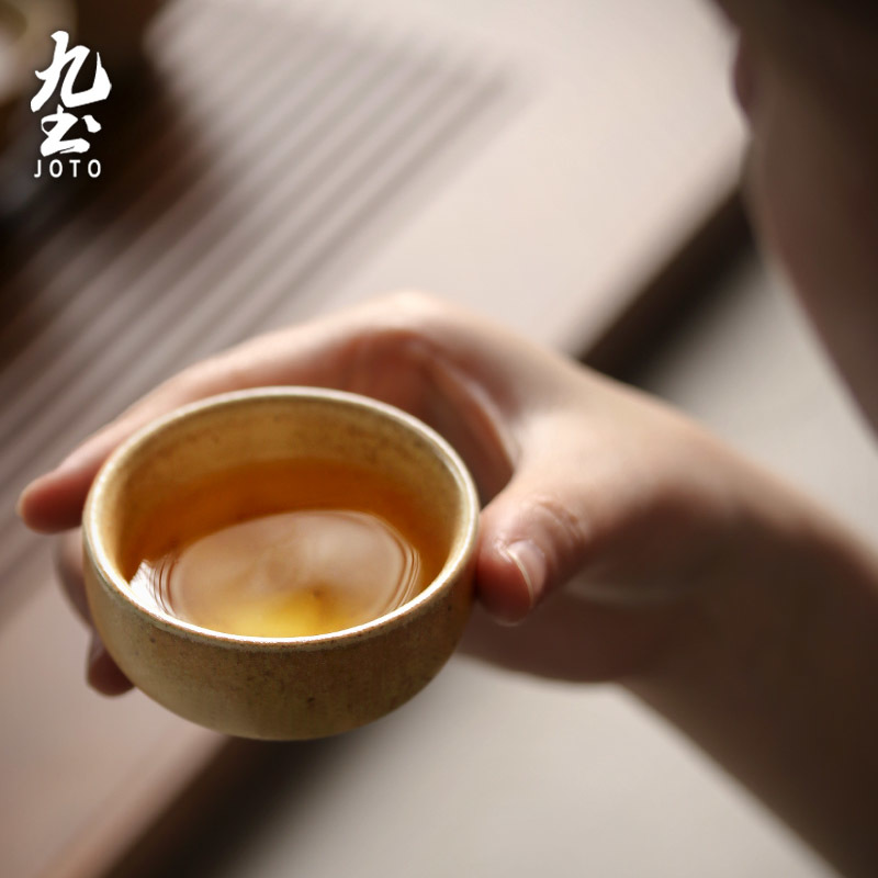 九土日式手工粗陶品茗杯_XCBR0099