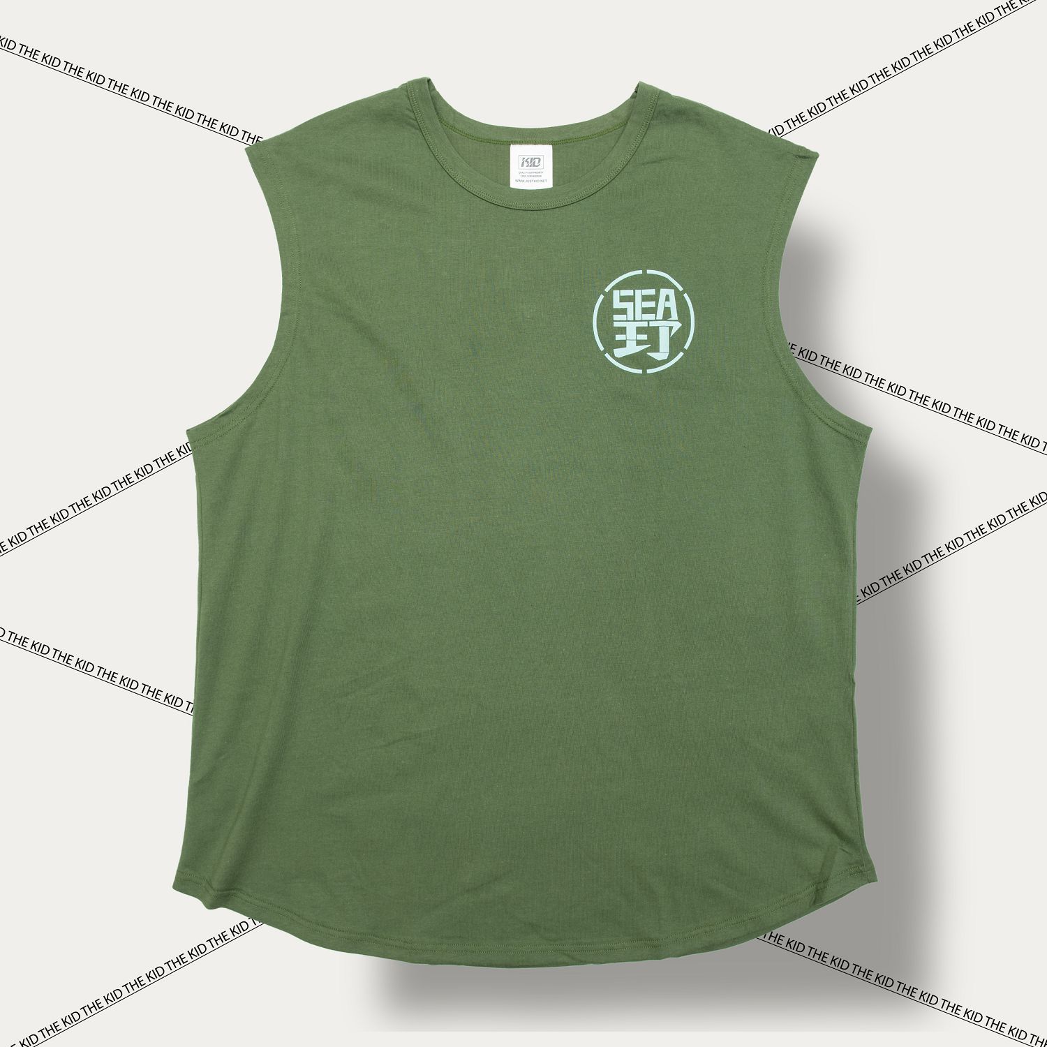 KID ® 野SEA寬版背心 軍綠