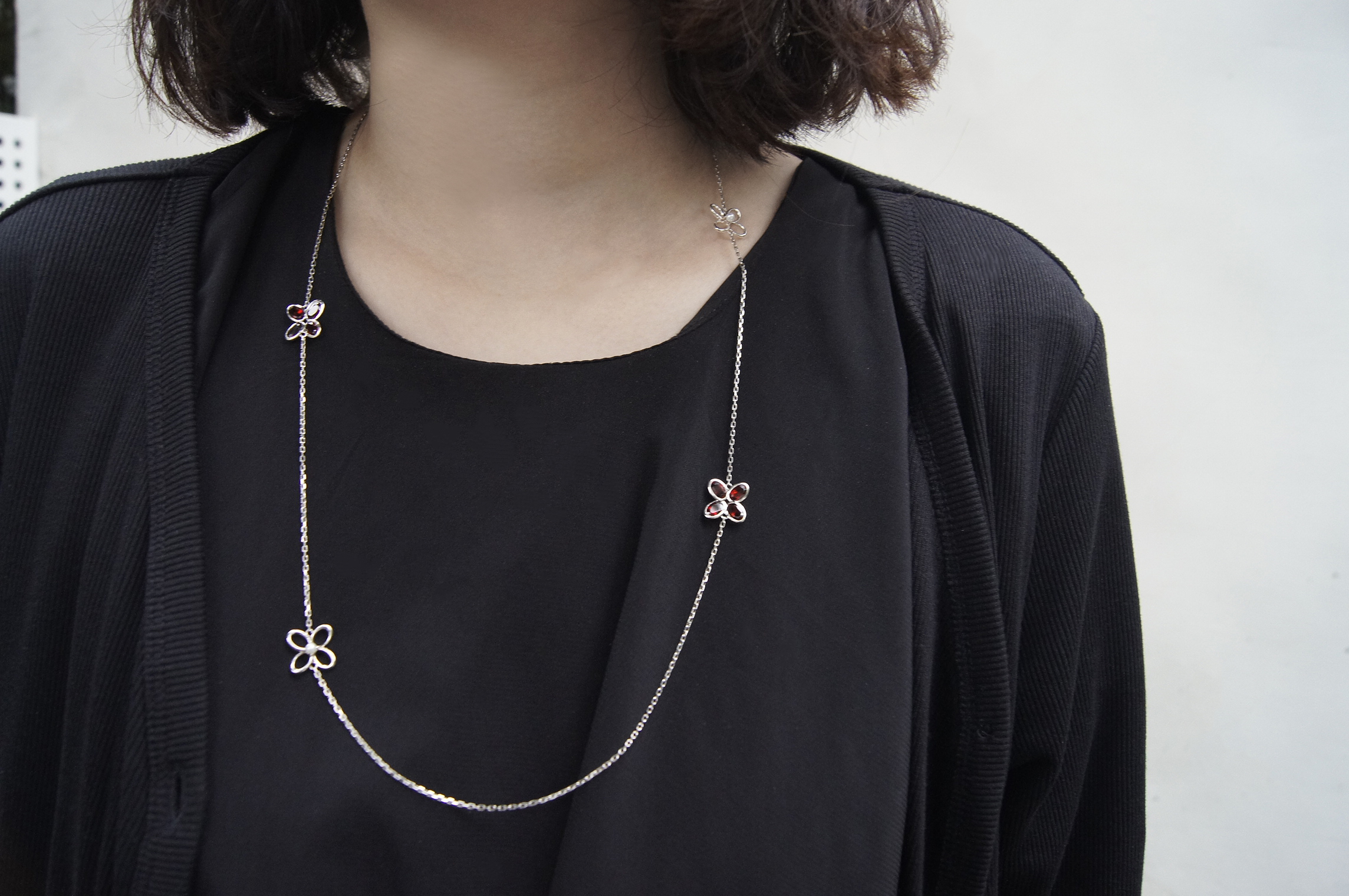 紅榴石蝴蝶長鍊