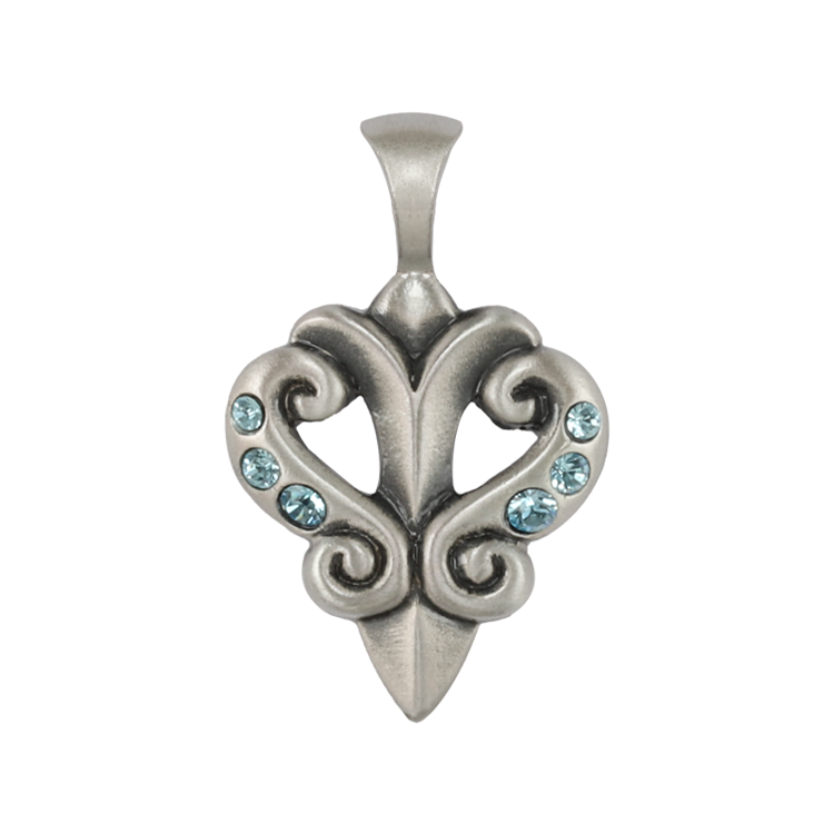 Bico吊墜，女士吊墜 天使的里拉琴；彈奏屬於你的樂曲 不含鍊子（2098淺藍）