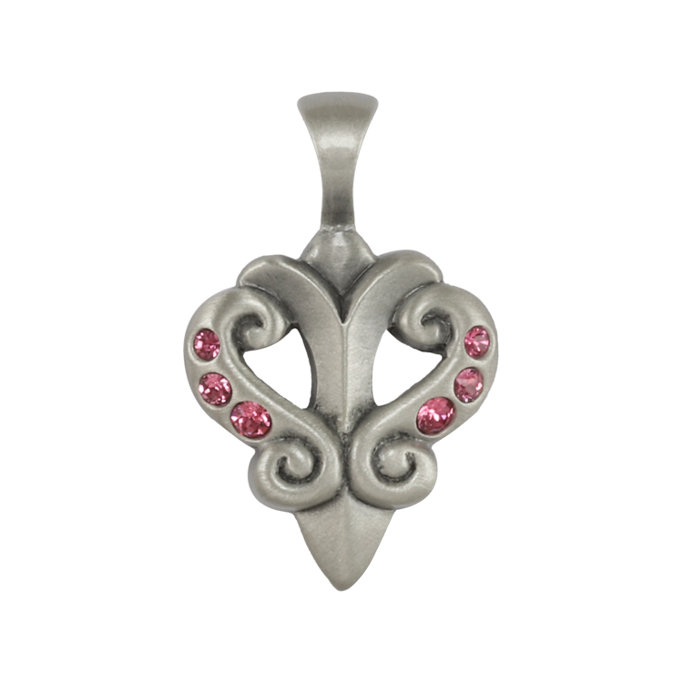 Bico吊墜，女士吊墜 天使的里拉琴；彈奏屬於你的樂曲 不含鍊子（2098粉紅）