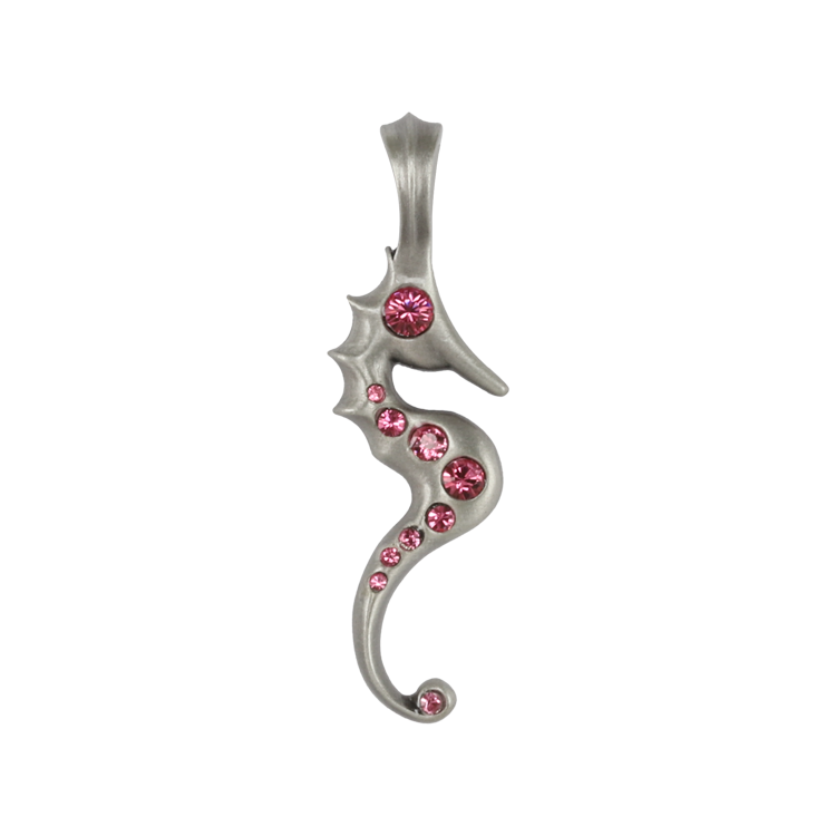Bico吊墜，女士吊墜 悠游自在的海馬； 熱情的海洋幸運星 不含鍊子（2100粉紅）