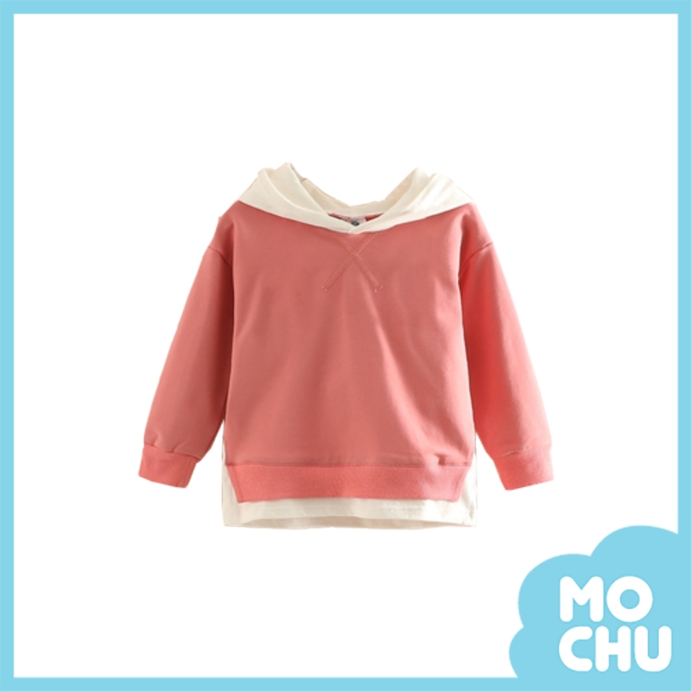 造型抽繩假兩件連帽上衣(兩色)