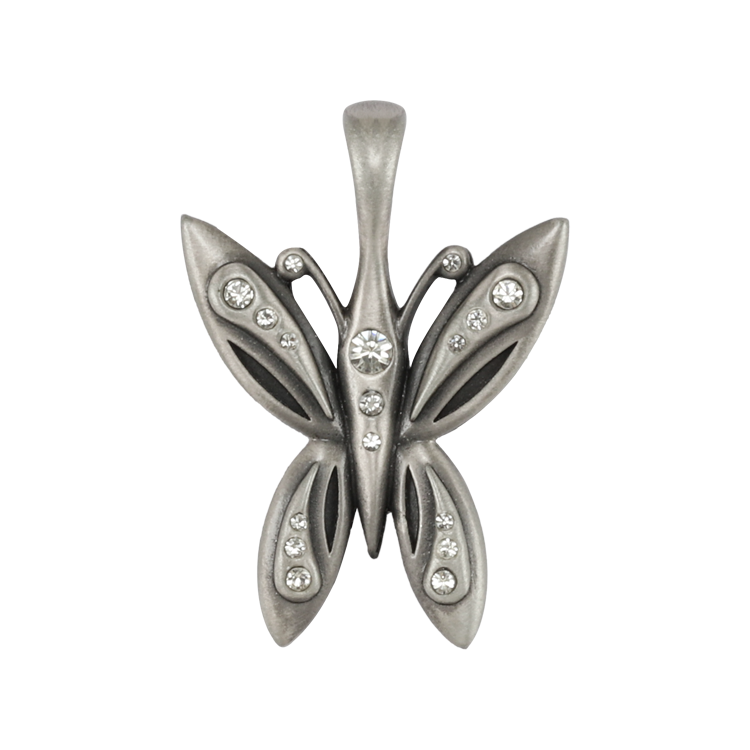 Bico吊墜，女士吊墜 水晶蝴蝶造型；捉摸不定的精靈 不含鍊子（2101白色）