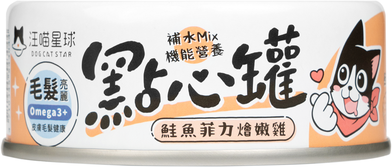 汪喵星球 貓用 點心罐-鮭魚菲力燴嫩雞 80G -原箱24-