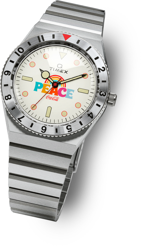 萬年鐘錶 - TIMEX 天美時   Q-Timex X COCA-COLA  可口可樂復刻版腕錶  TW2V25800  錶徑38 MM