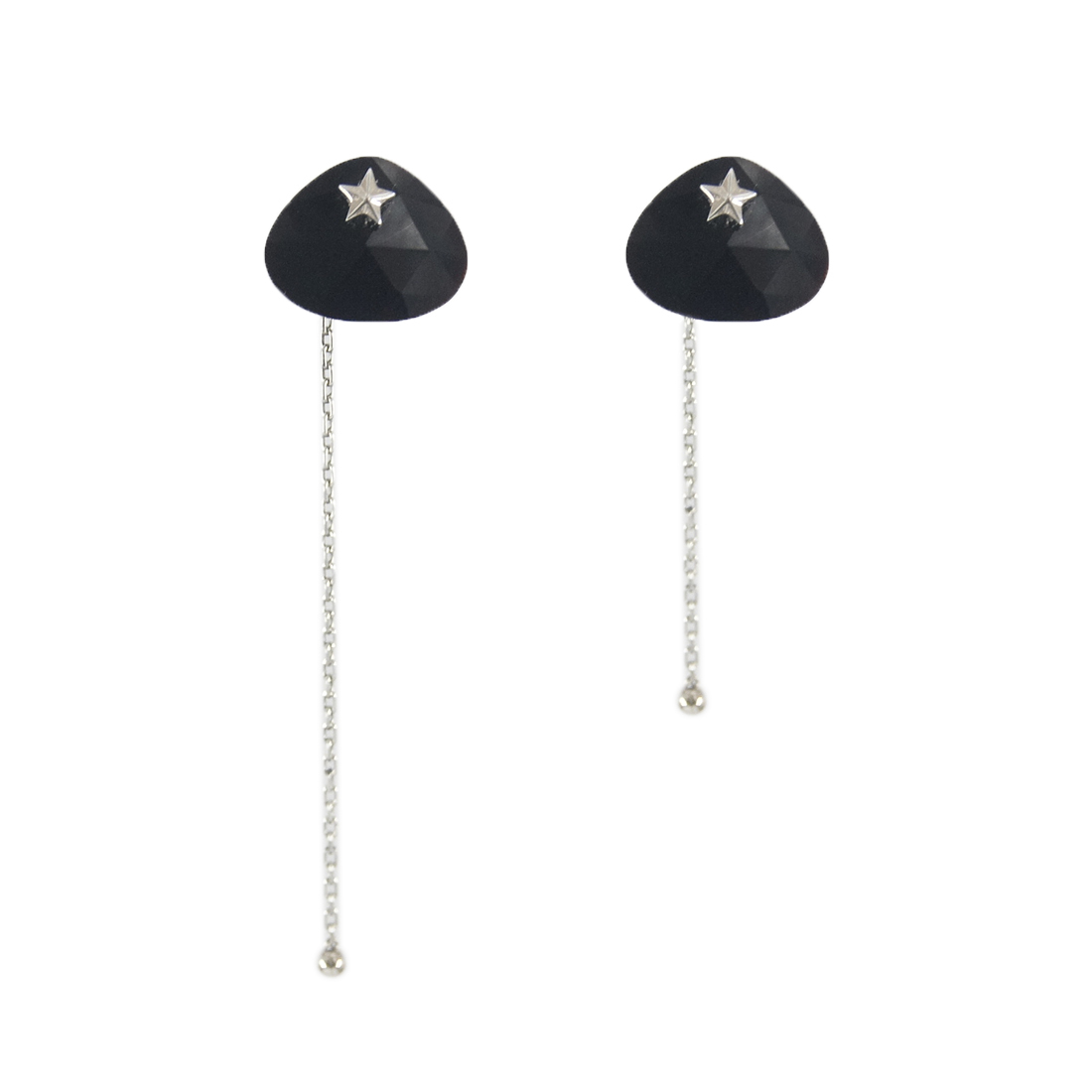 黑瑪瑙之星耳環