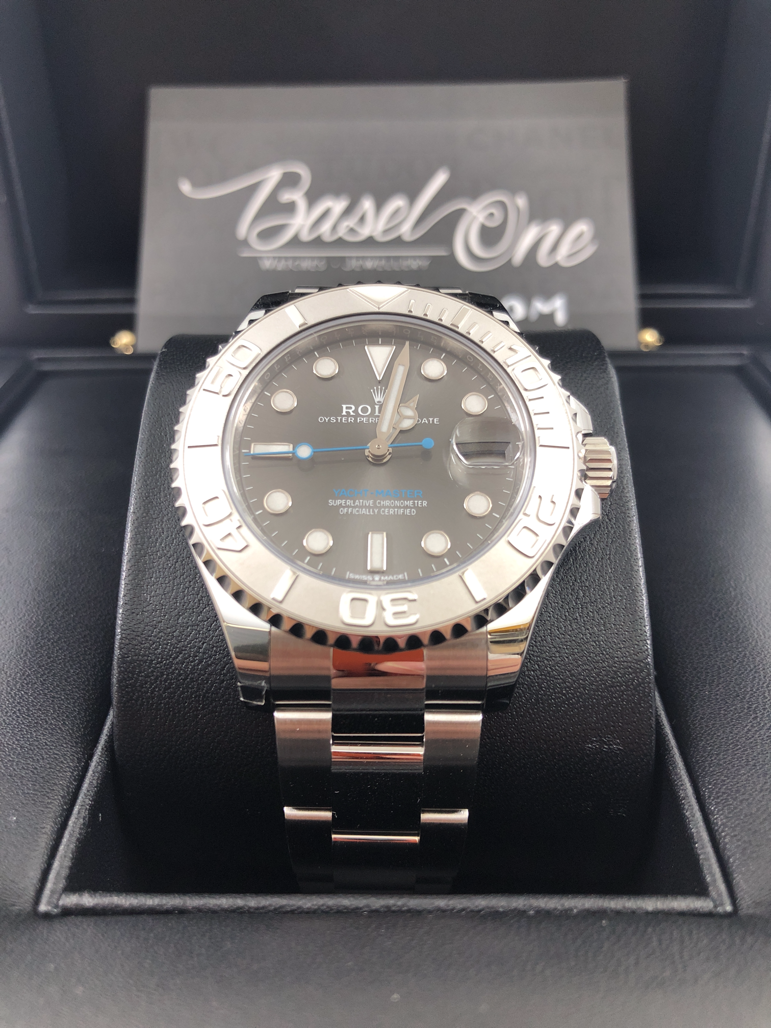 BRAND NEW ROLEX YACHT-MASTER 268622 GREY OYSTERSTEEL AND PLATINUM 37MM