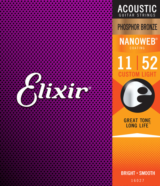Elixir Nanoweb 系列 民謠吉他弦 磷青銅 覆膜 圖 3
