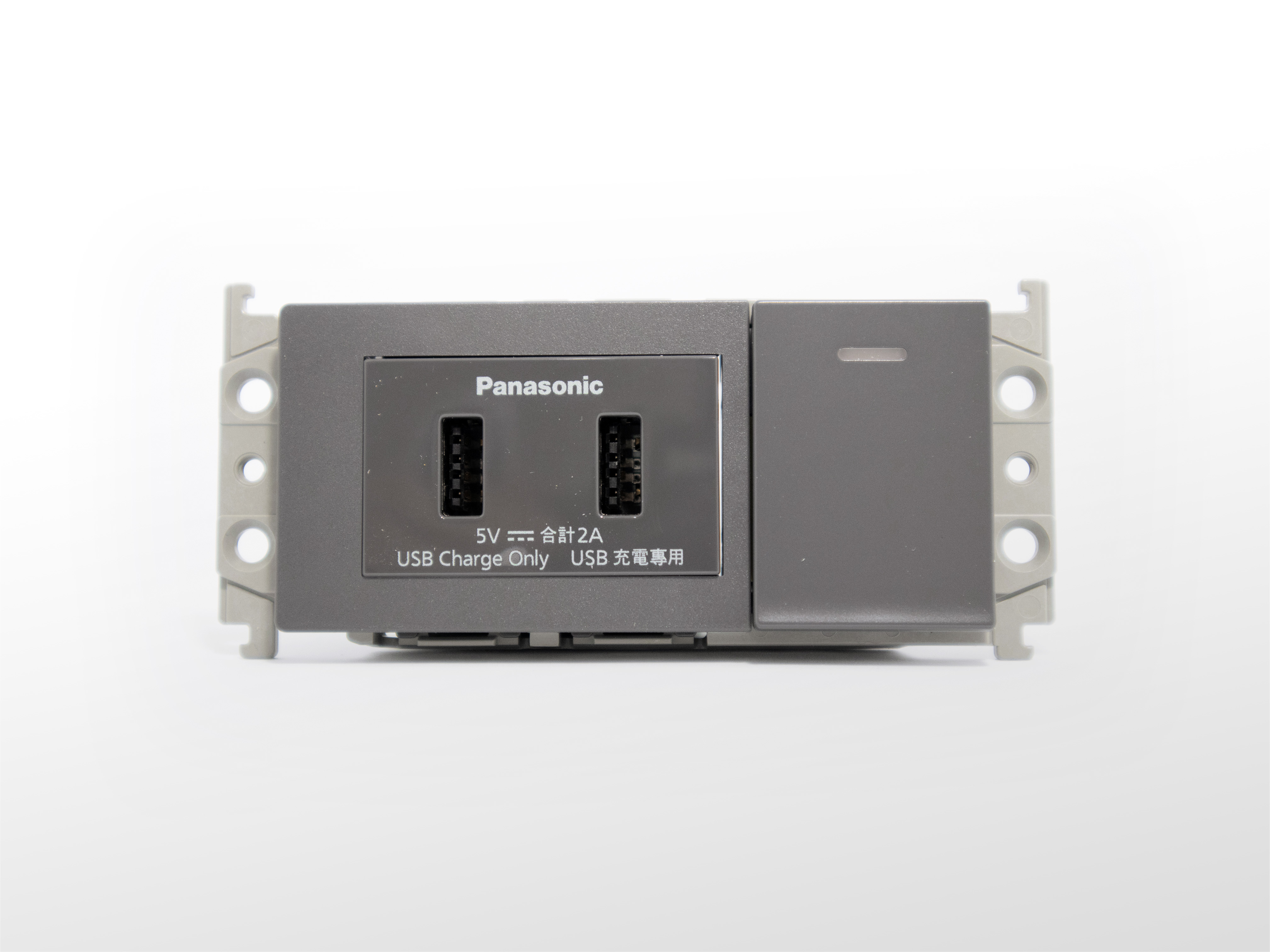 Panasonic RISNA 埋入式USB充電插座2孔 (灰色) WTRF10726HK
