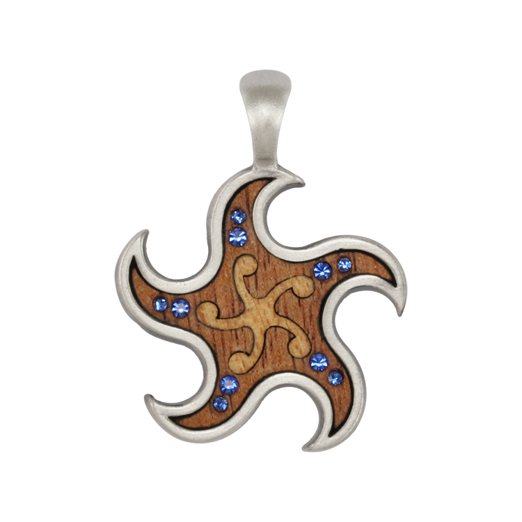 Bico吊墜，女士吊墜 紅木星塵；美妙的夢想家 不含鍊子（2119藍色）