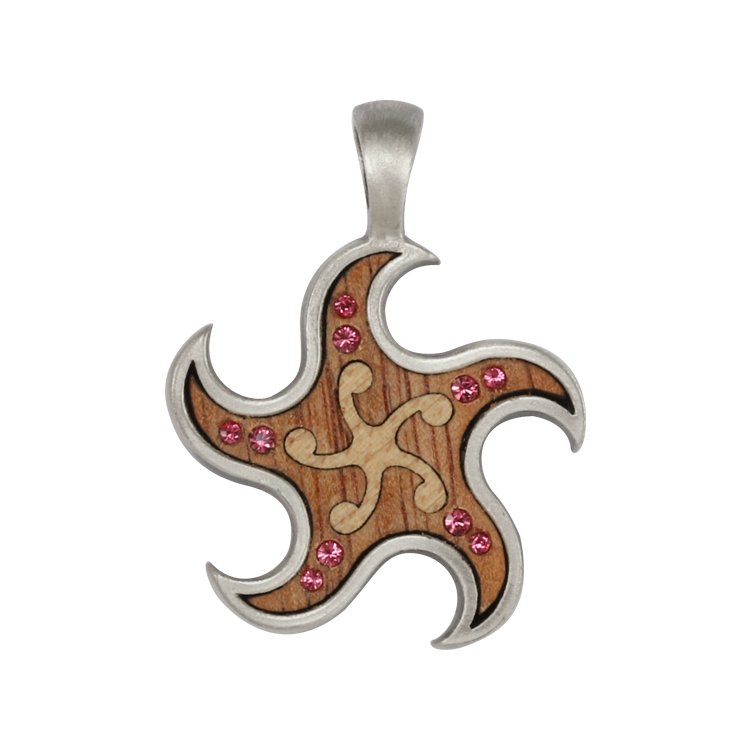 Bico吊墜，女士吊墜 紅木星塵；美妙的夢想家 不含鍊子（2119粉紅）