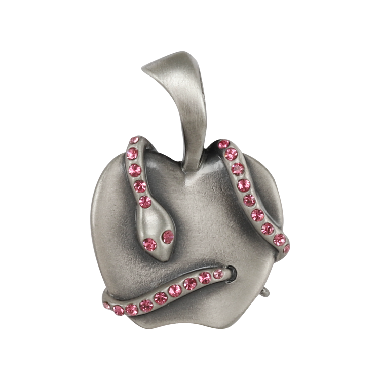 Bico吊墜，女士吊墜 禁果的誘惑；知善惡樹之果實 不含鍊子（2122粉紅）