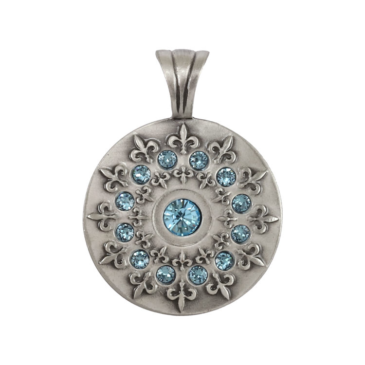 Bico吊墜，女士吊墜 王室鳶尾花；magic happens 魔法發生（2124淺藍）