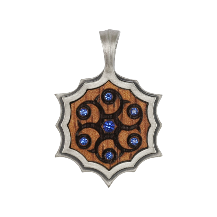 Bico吊墜，女士吊墜 紅木神聖之火；擁抱內心的熱情 不含鍊子（2126藍色）