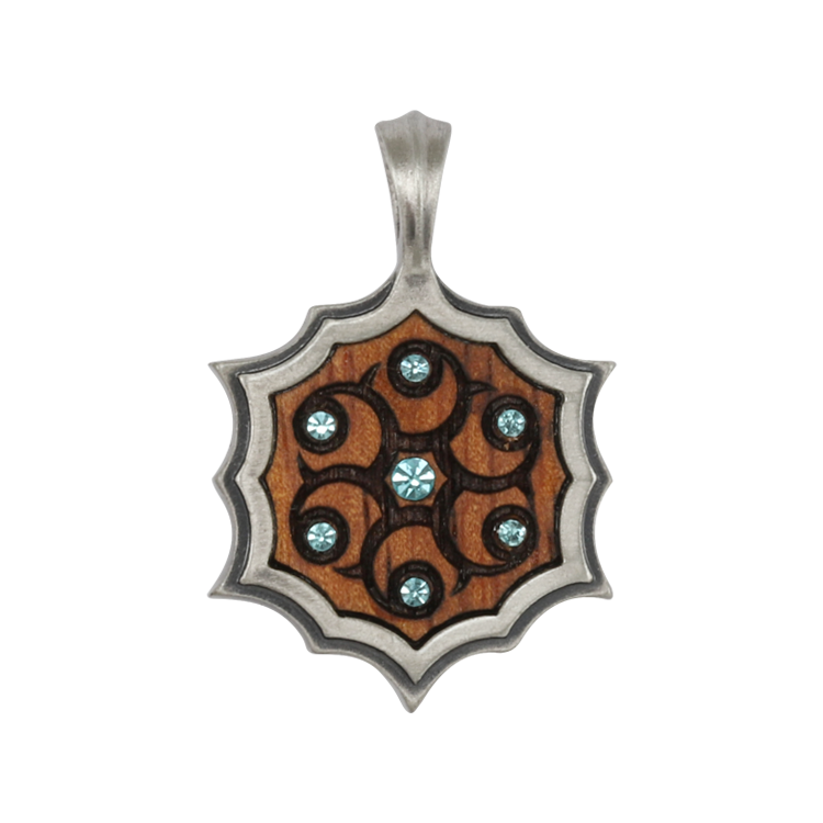 Bico吊墜，女士吊墜 紅木神聖之火；擁抱內心的熱情 不含鍊子（2126淺藍）