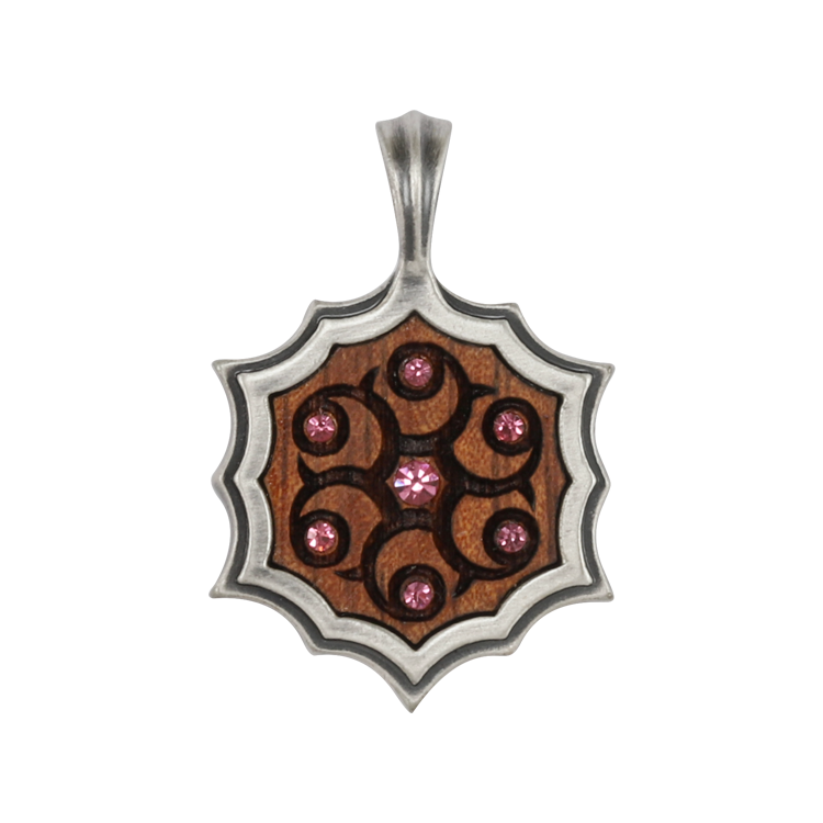 Bico吊墜，女士吊墜 紅木神聖之火；擁抱內心的熱情 不含鍊子（2126粉紅）