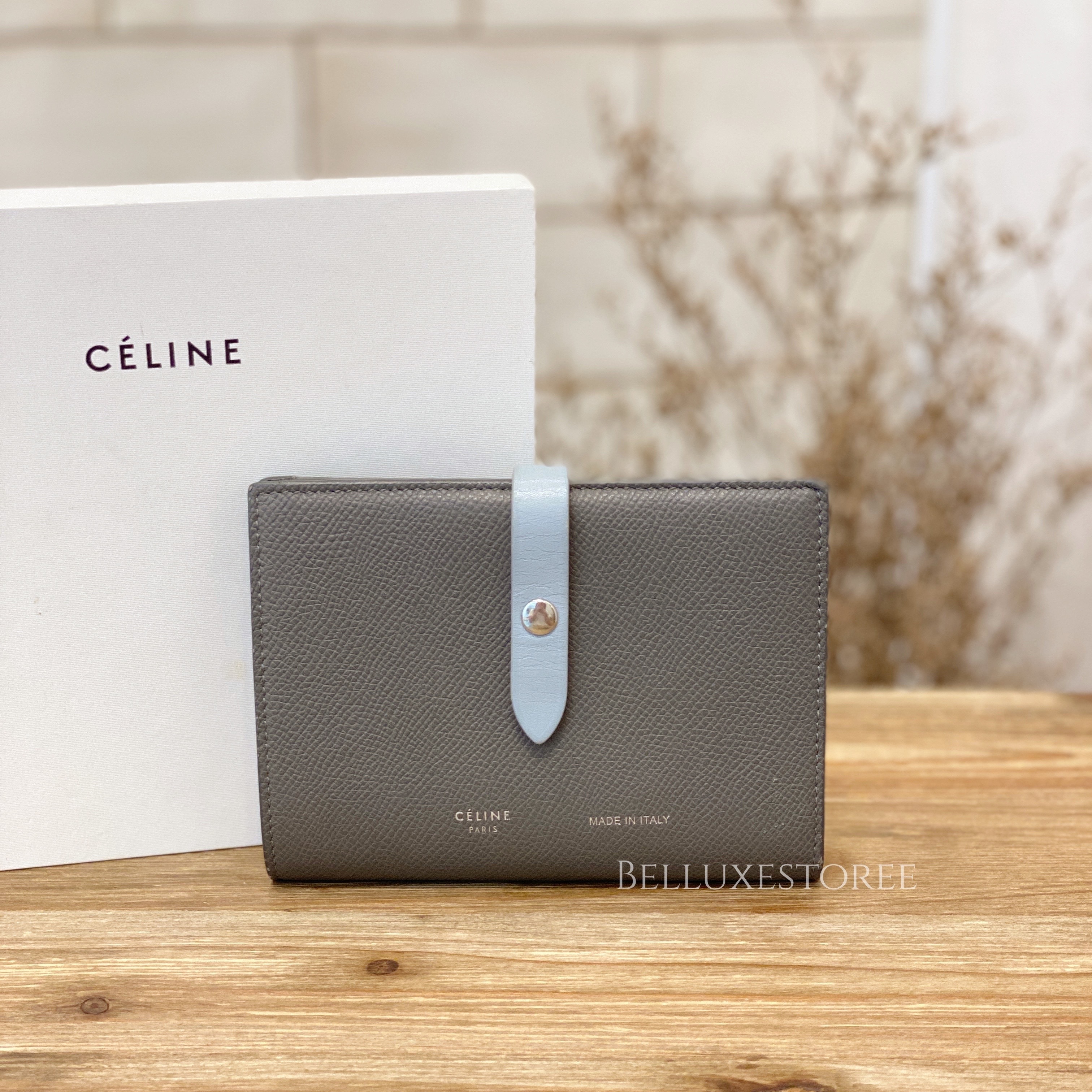 Celine strap wallet grey