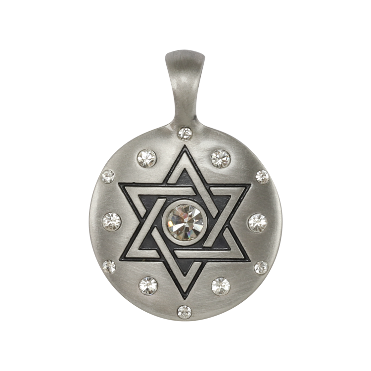 Bico吊墜，女士吊墜 六芒星圖騰；鋼鐵般的意志和忠誠 不含鍊子（2128白色）