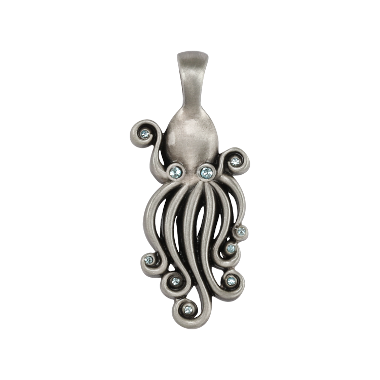 Bico吊墜，女士吊墜 舞動章魚造型；充滿智慧的生命力 不含鍊子（2129淺藍）