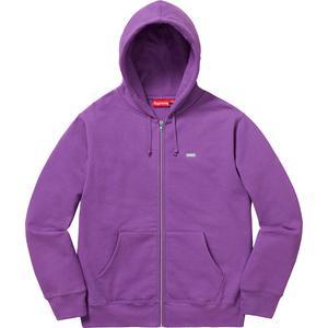 -(B4b03)-SUPREME Reflective Small Box Zip Up Sweatshirt (FW18W19) 紫 -FW18SW40