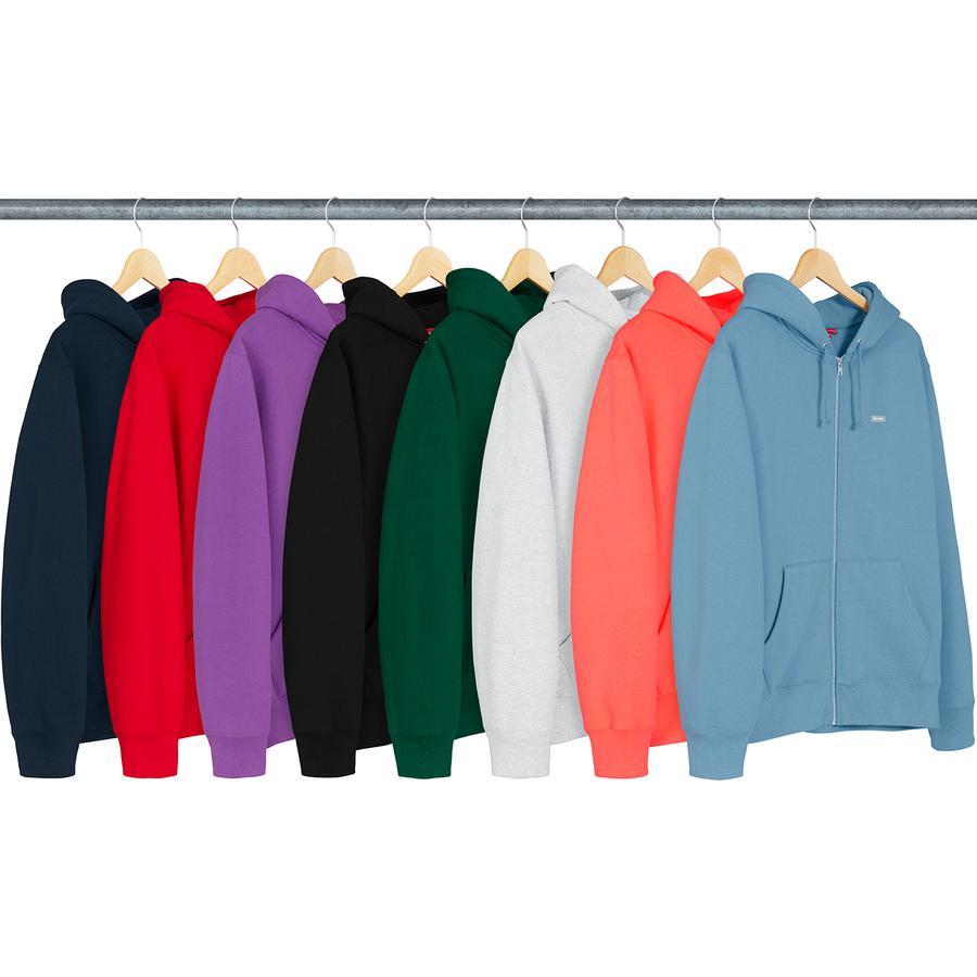 -(B4b03)-SUPREME Reflective Small Box Zip Up Sweatshirt (FW18W19) 紫 -FW18SW40