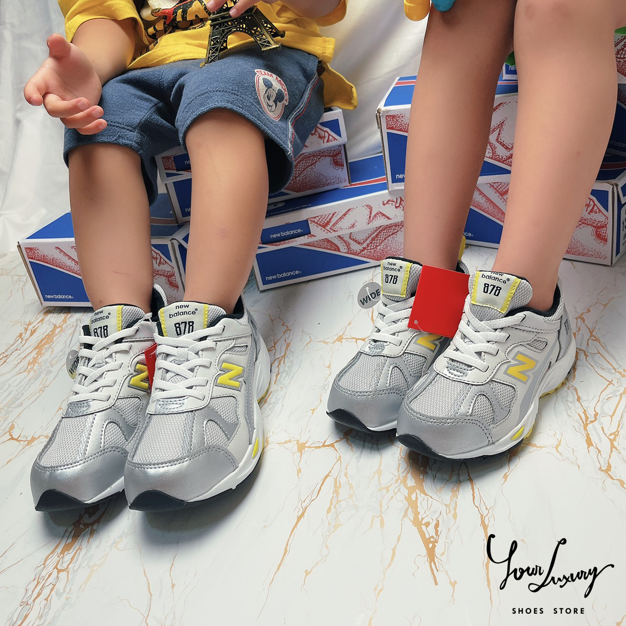 【Luxury】New Balance NB878 大童 黃藍 運動休閒鞋 包鞋 韓國代購 正品