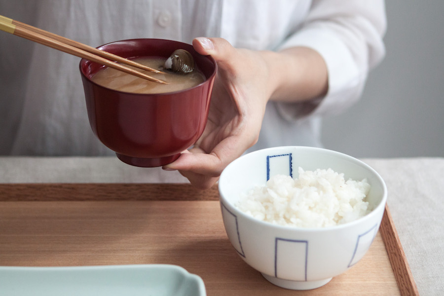 松屋漆器-可機洗 湯碗 紅 (小器食堂款)