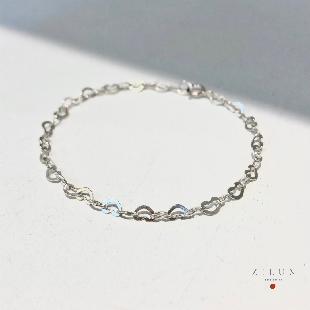 │簡約│高質感 • 愛心 • 手鍊 • 純銀手鍊 • 925silver