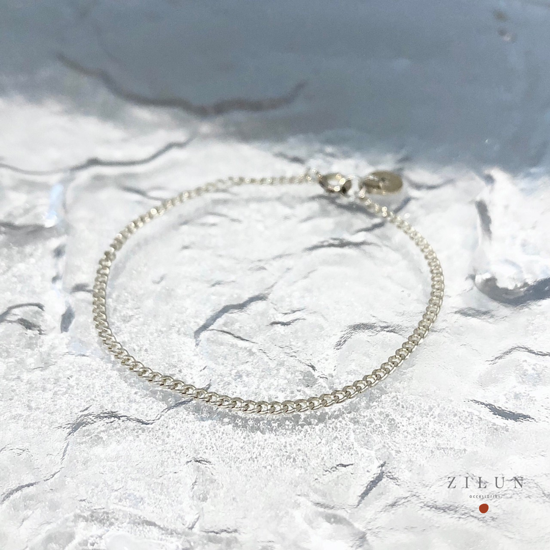 │簡約│高質感 • 扁圈 • 手鍊 • 純銀手鍊 • 925silver
