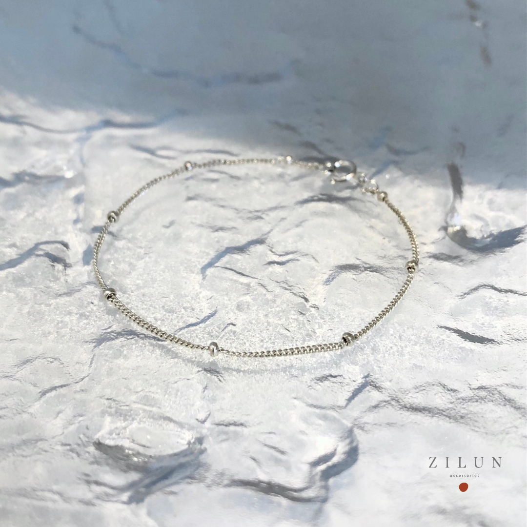 │簡約│高質感 • 間珠 • 手鍊 • 純銀手鍊 • 925silver