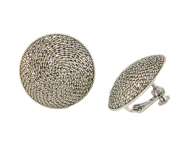 圓形馬克賽耳環（夾式）