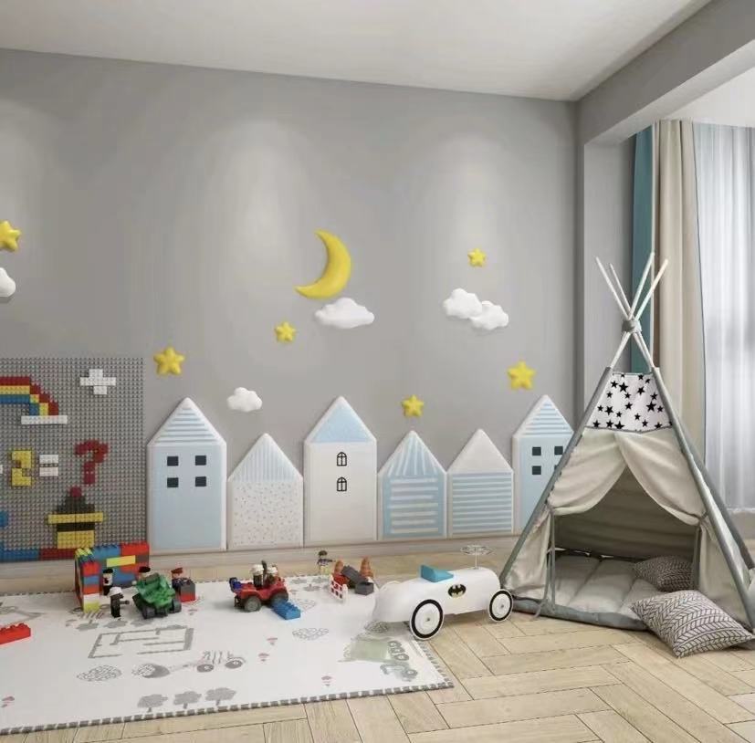 歐美房子造型防撞安全牆貼