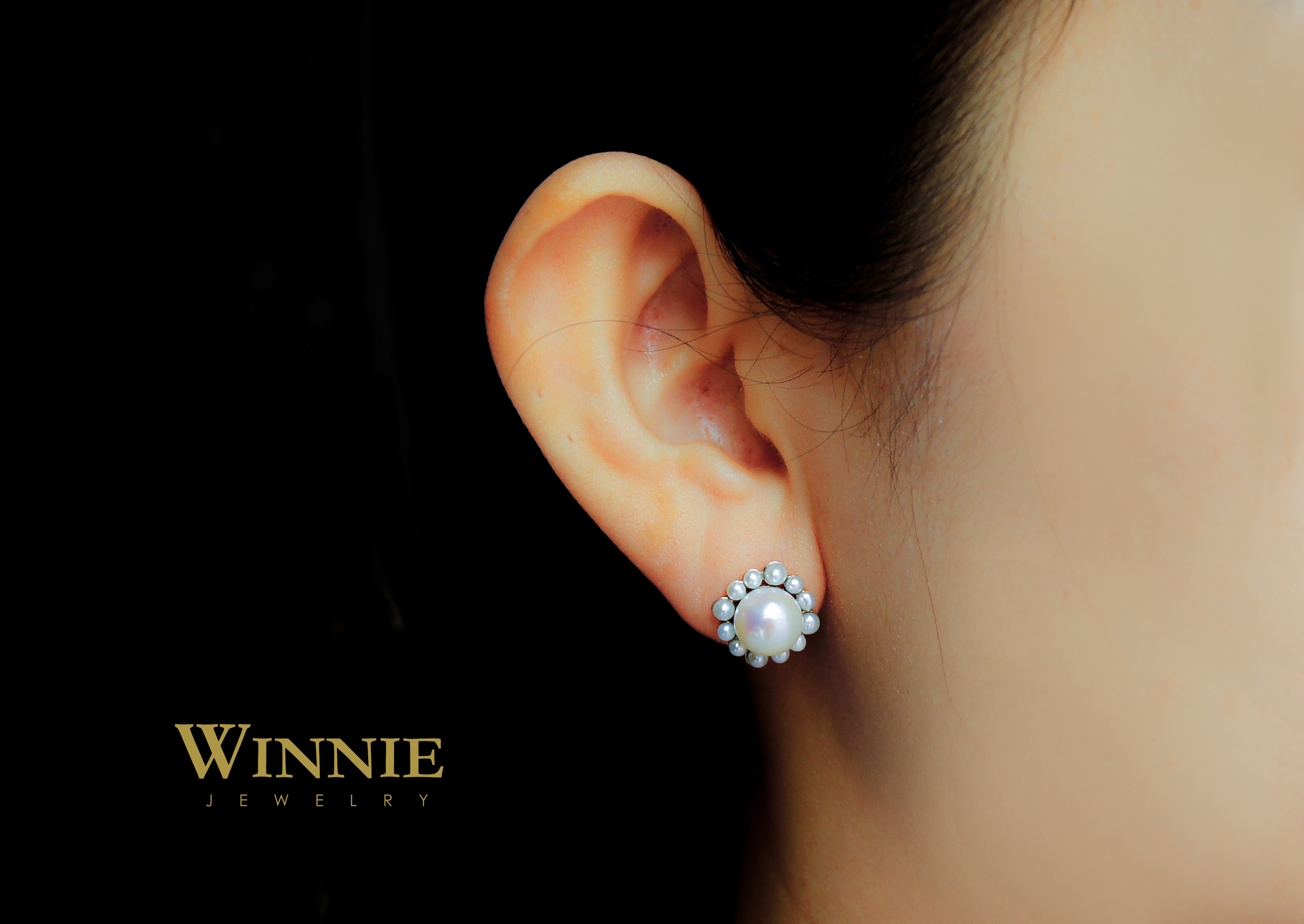簡約珍珠耳環