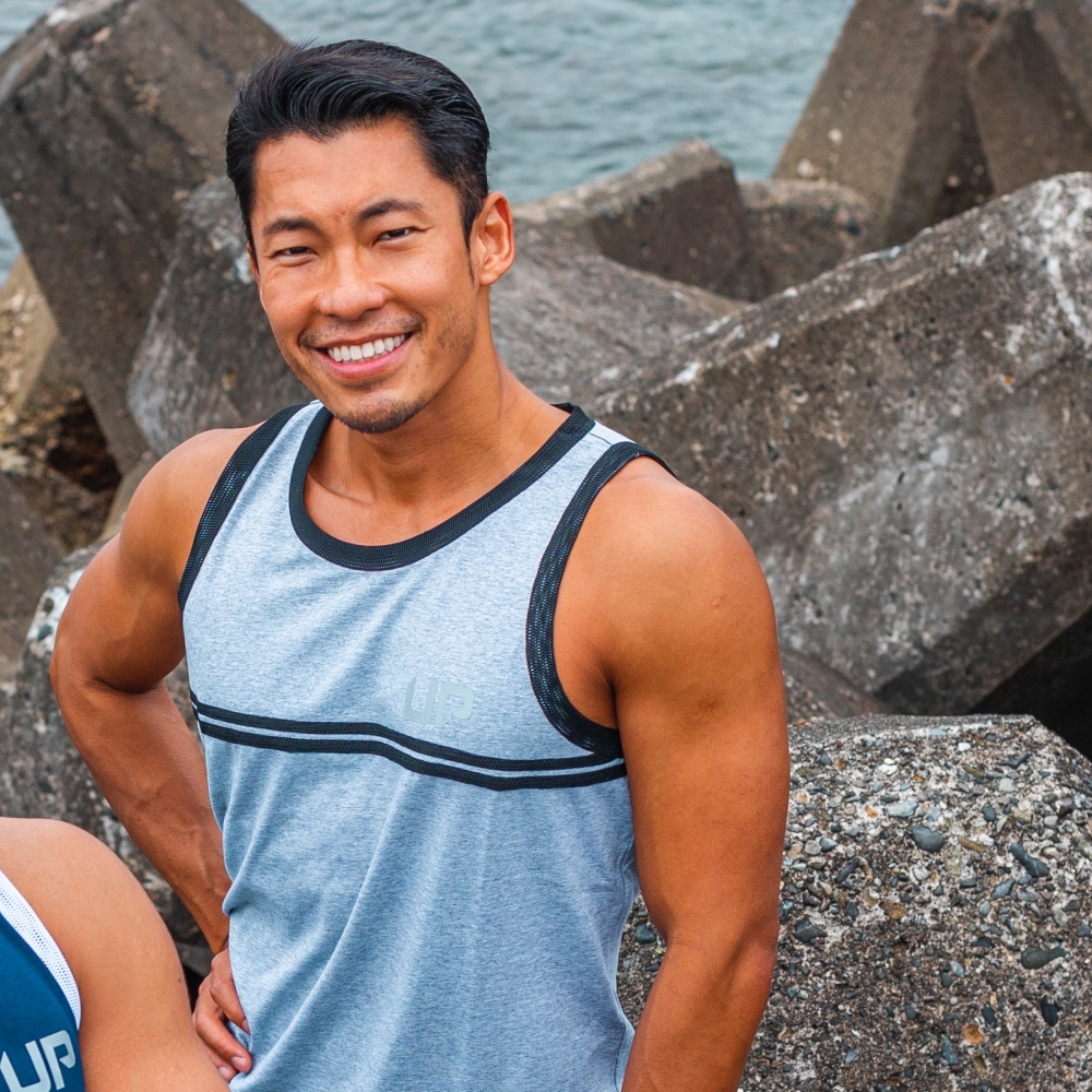 Army Tank 運動棉背心 運動灰/黑