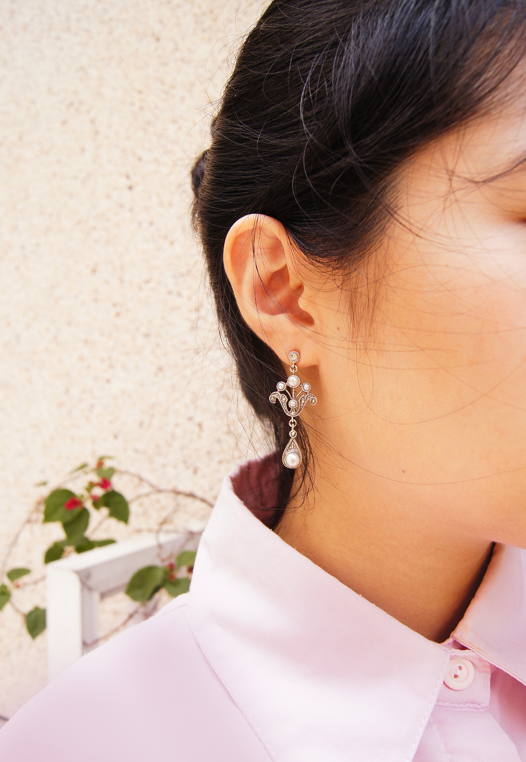 小米珠氣質耳環