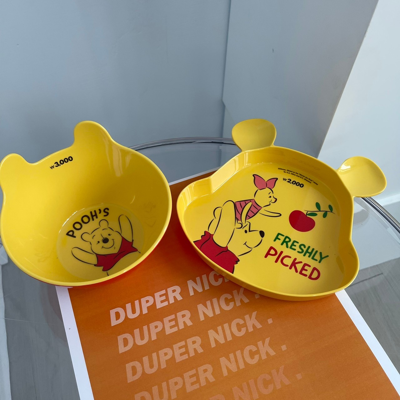 預購 韓國 小熊維尼 平底 盤子 維尼 / 維尼&小豬