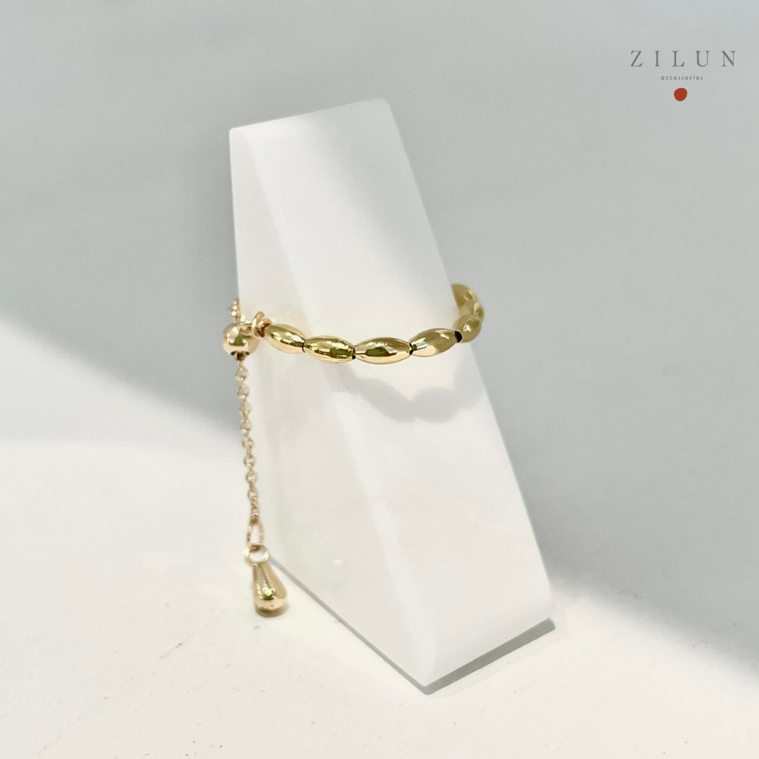 │輕奢│小米粒 • 串串 • 可調式鍊戒 • 戒指 • 14K注金 • 14kgf