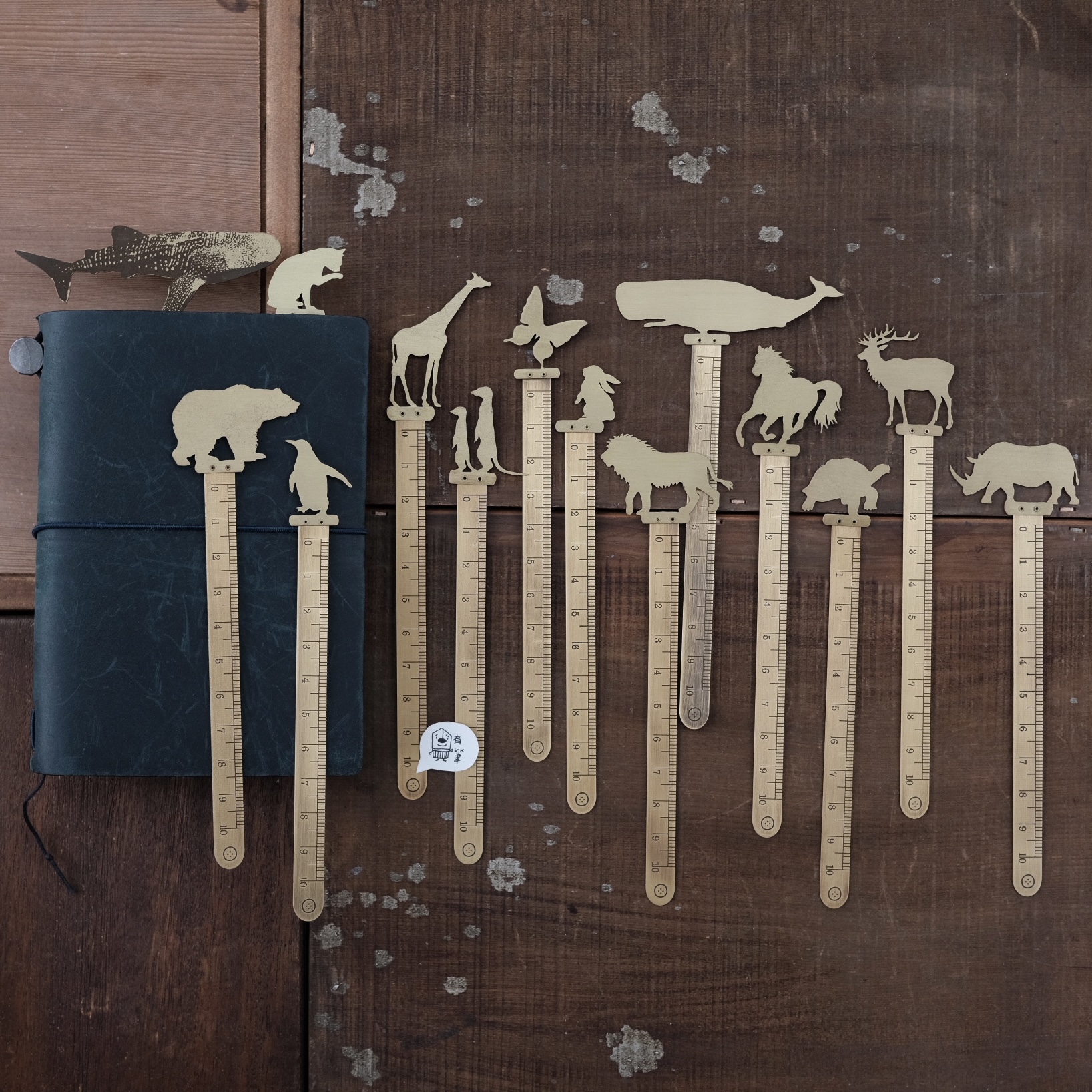 黃銅書籤-臍加厝手路金工 innie+outie