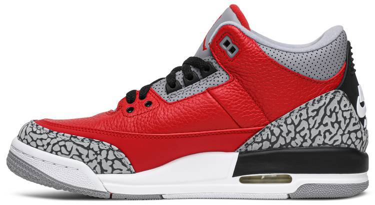 -(E1c)- AIR JORDAN 3 RETRO SE (GS)  "UNITE FIRE RED"-CQ0488 600