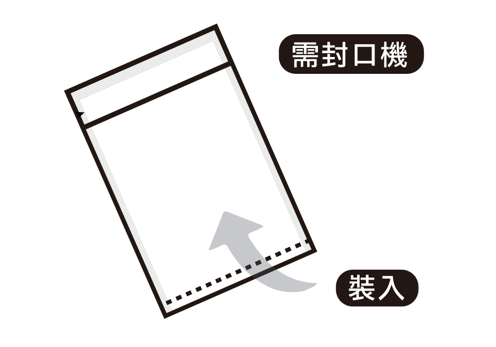 夾鏈平袋下開