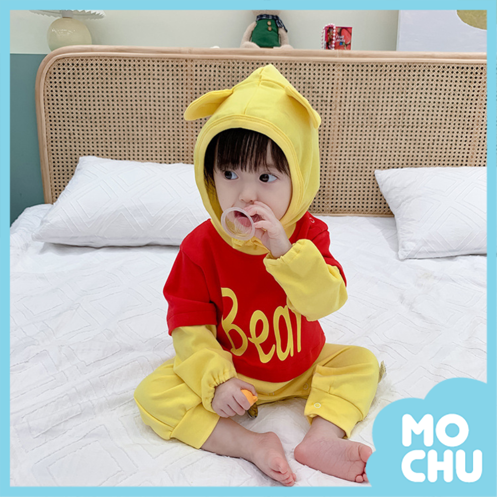 小尼尼長袖連身衣+帽子