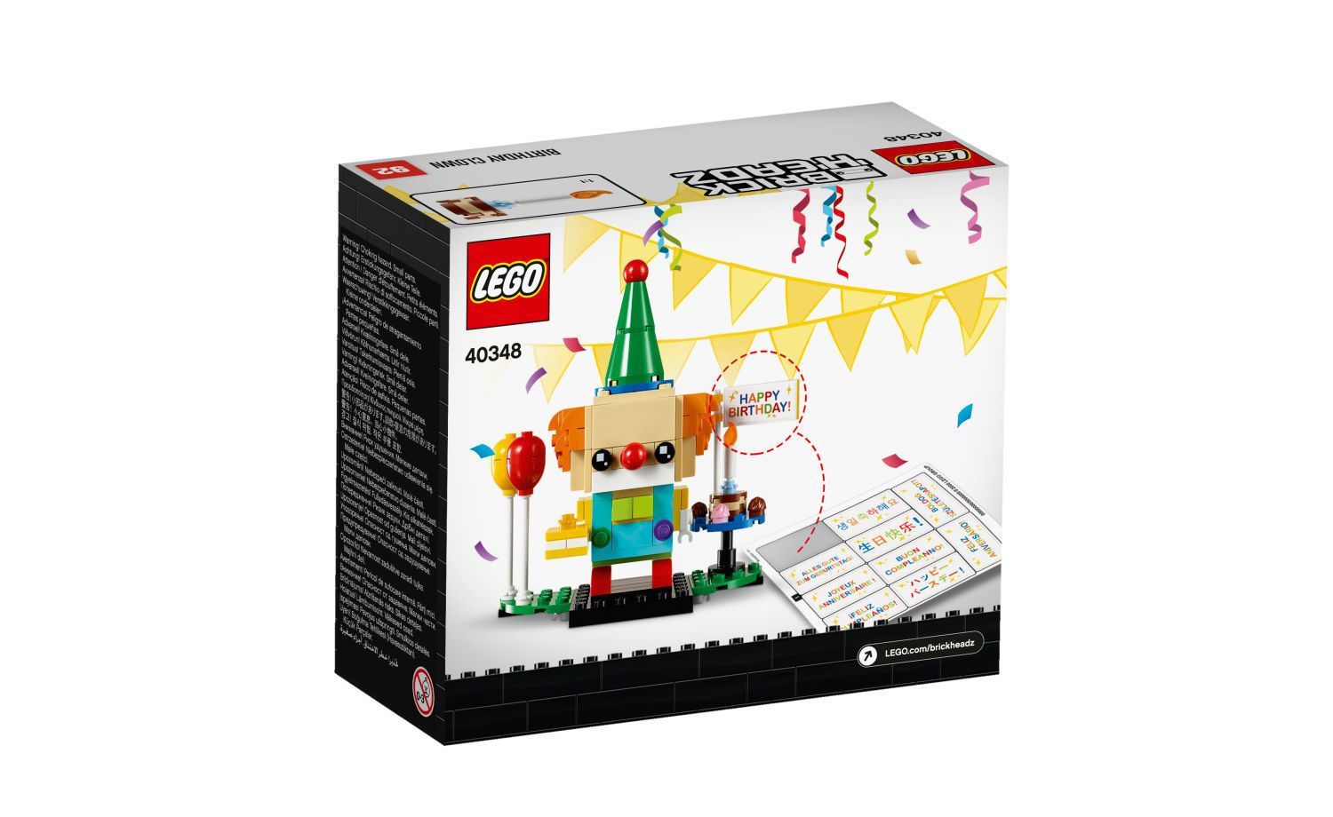 [飛米樂高積木磚賣店] LEGO 40348 BrickHeadz 生日小丑