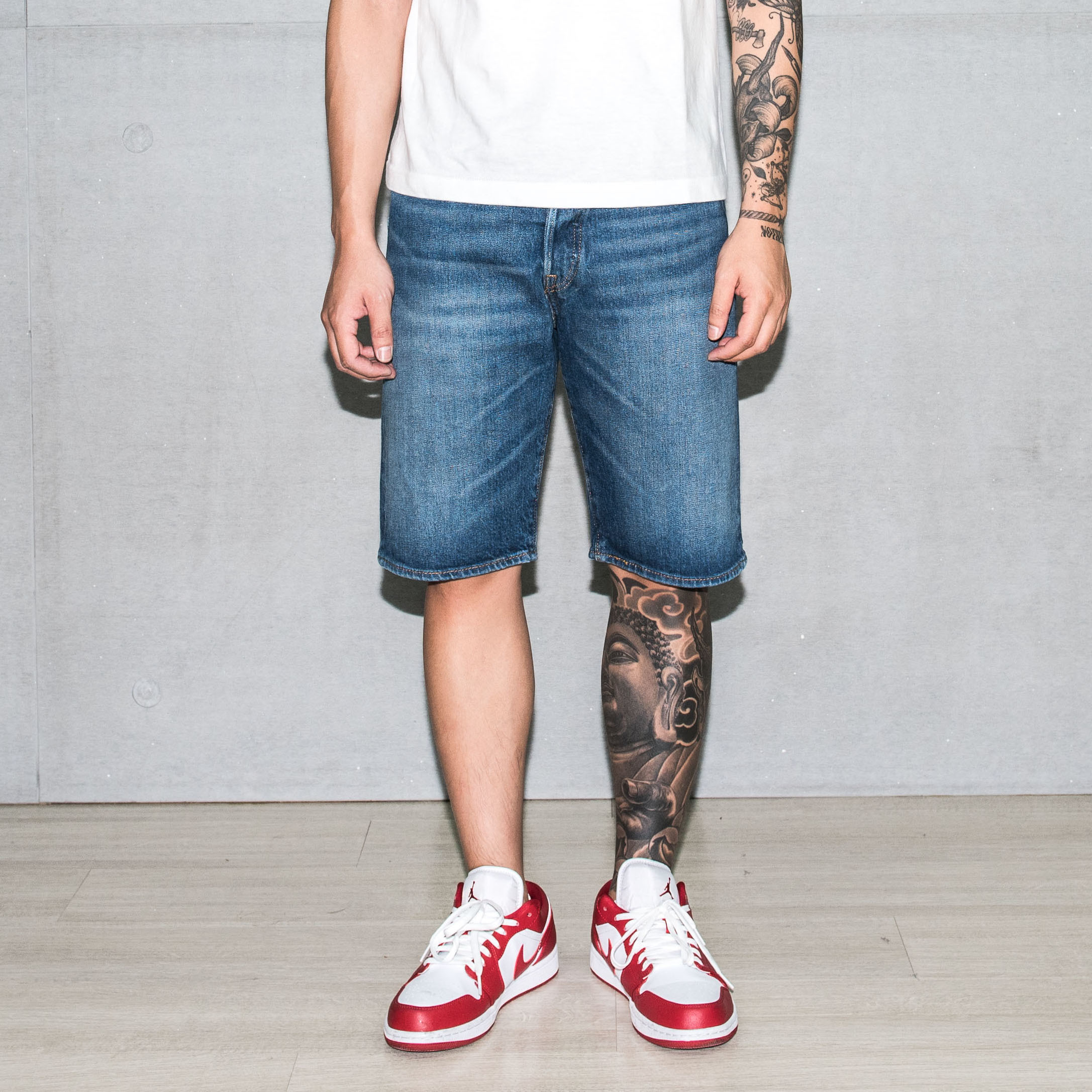 Levis 501 排釦短褲 「0099丹寧刷色」 牛仔短褲